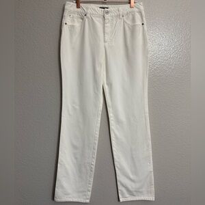 Escada White Denim Slim Straight Jeans